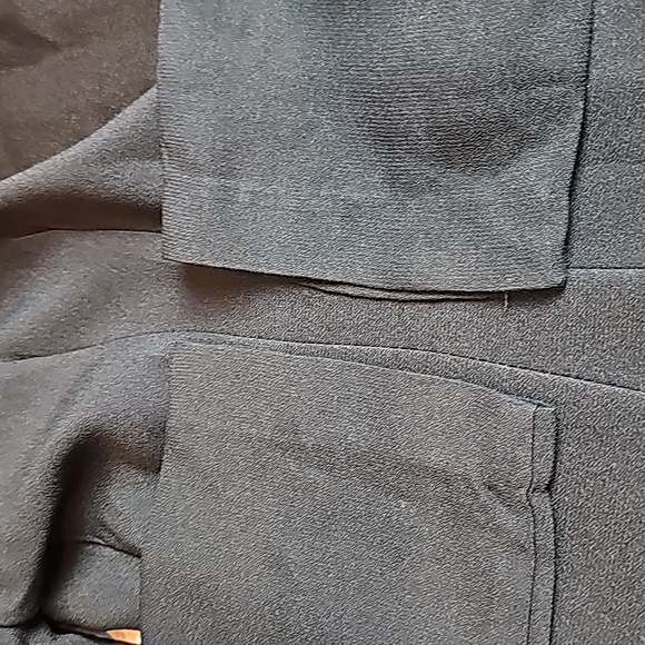 VINTAGE 80'S SHASHA BLACK DOUBLE BREASTED LONG SLEEVE DRESS - Picture 9 of 16